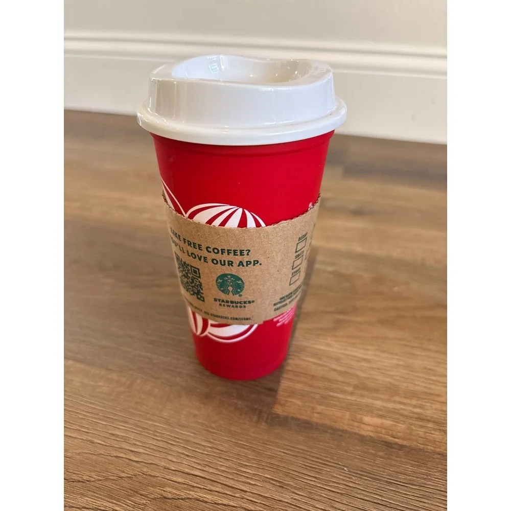 Starbucks Holiday 2024 RED Cup NEW - 16 oz Reusable Hot Cup Collectible With Lid